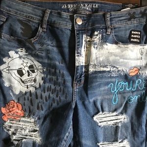 Painted and Patched Jeans from American Eagle